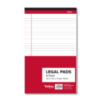 50 Ct. 8.5” X 14” White Legal Perforated Writing Pad (6/pack)
