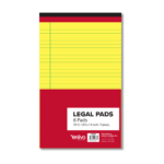 50 Ct. 8.5” X 14” Canary Legal Perforated Writing Pad (6/pack)